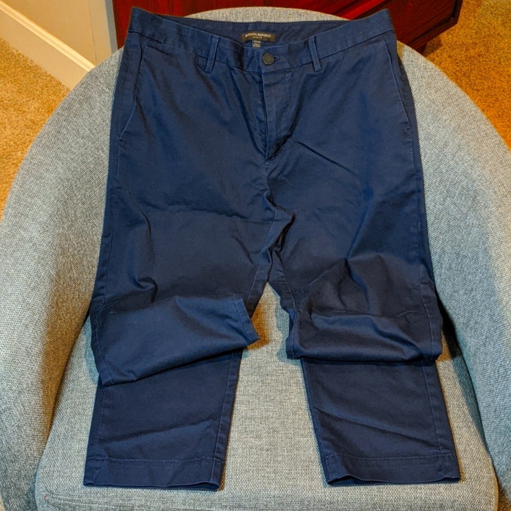 Banana Republic 33x34 slim fit core temp blue pants